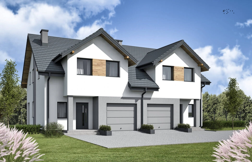 Dom bliźniak przy ul. Karuskiej w Dzierżożnie