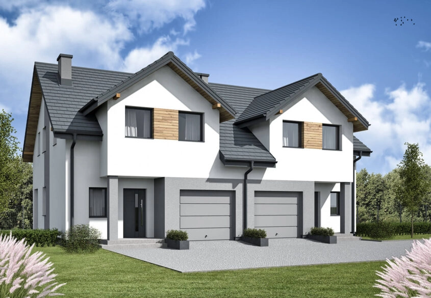 Dom bliźniak przy ul. Karuskiej w Dzierżożnie