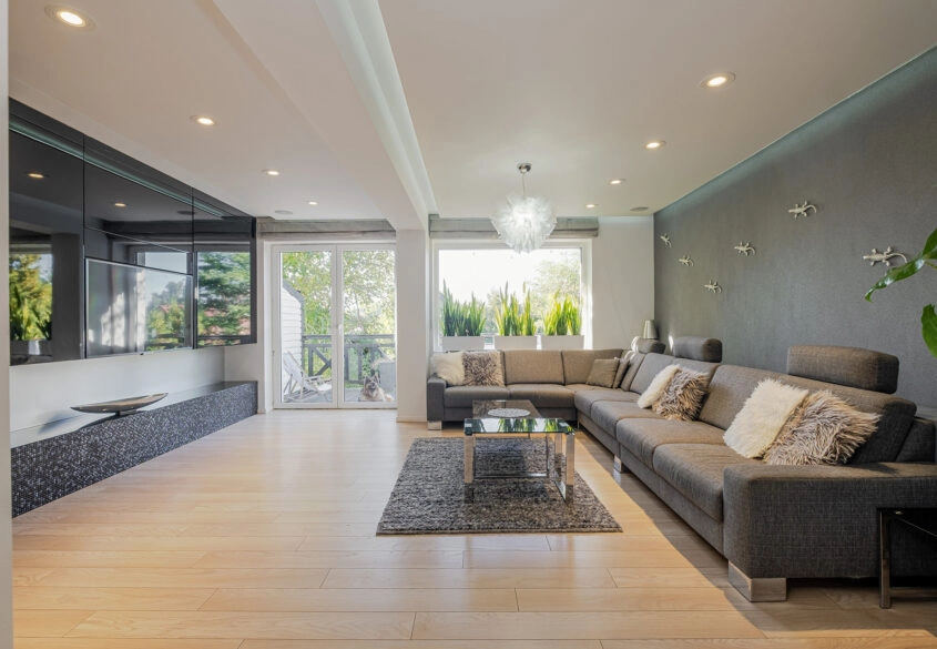 Kiełpino Górne- nowoczesny bliźniak/2 garaże/ogród