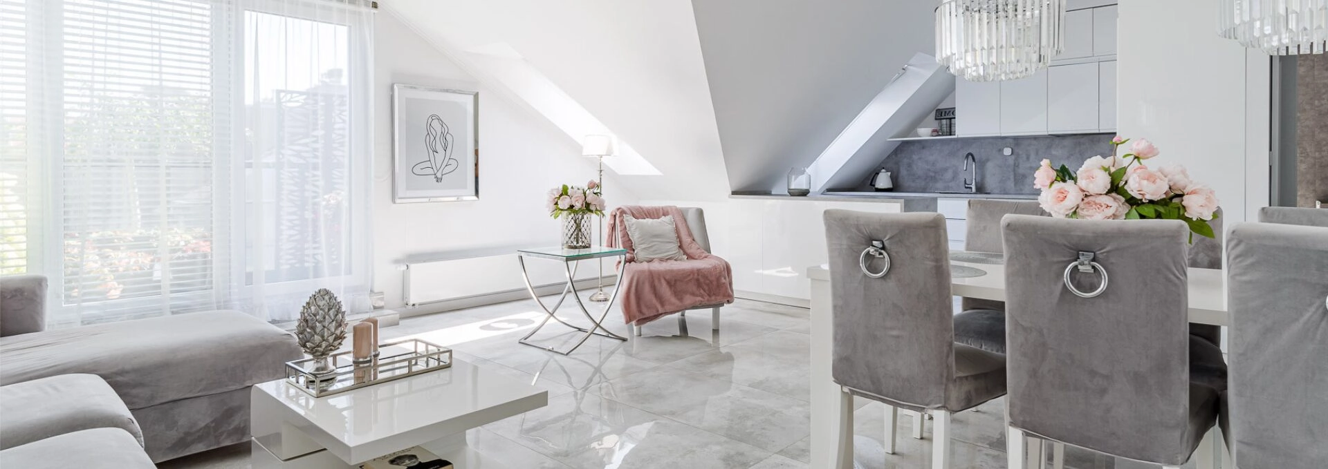 Apartament w stylu glamour