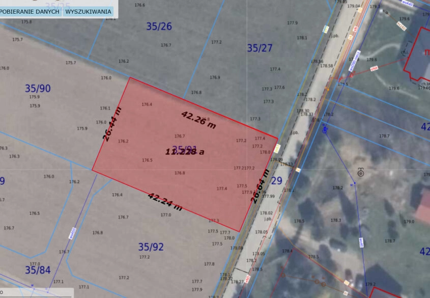 Działka z PNB domu dwulokalowego! Prostokątna