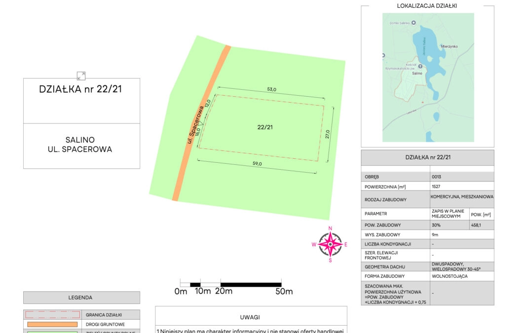 Działka nad Jeziorem Salino