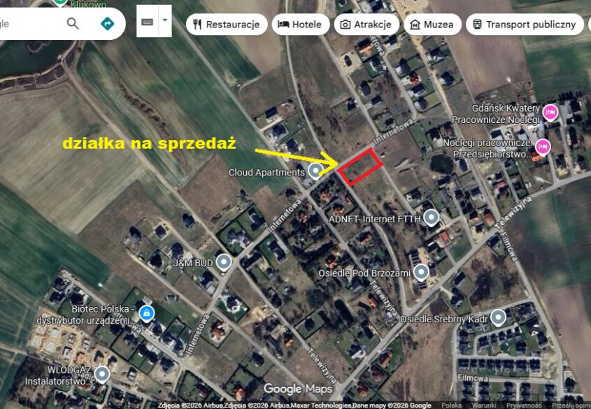 Działka budowlana Gdańsk Klukowo- spokojna okolica