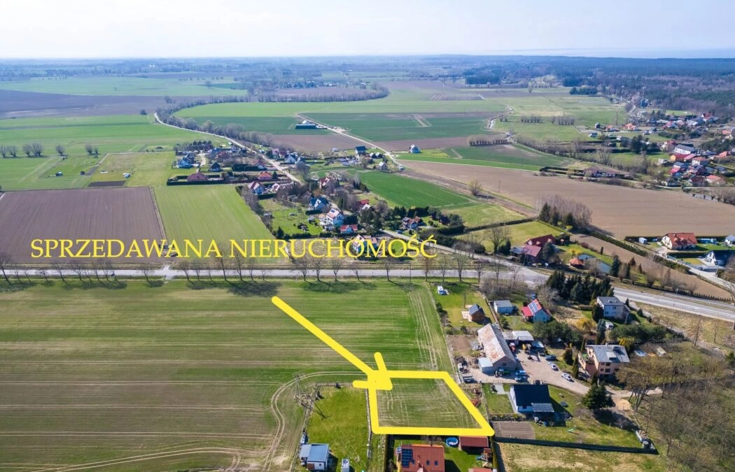 Działka budowlana 1067m2 w Stegnie, prąd woda