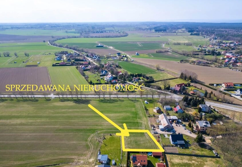 Działka budowlana 1067m2 w Stegnie, prąd woda
