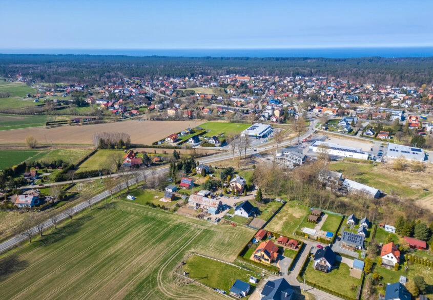 Działka budowlana 1067m2 w Stegnie, prąd woda