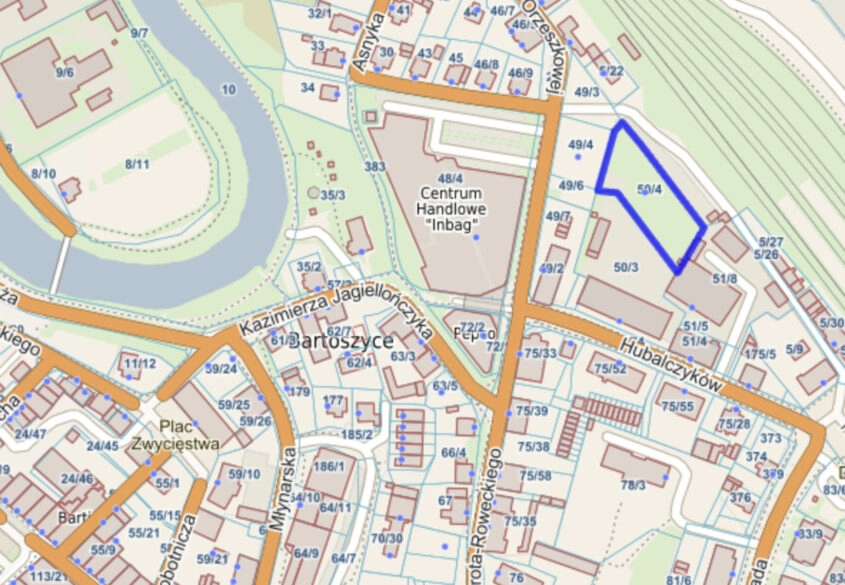 Centrum Bartoszyc - dwie działki - okazja