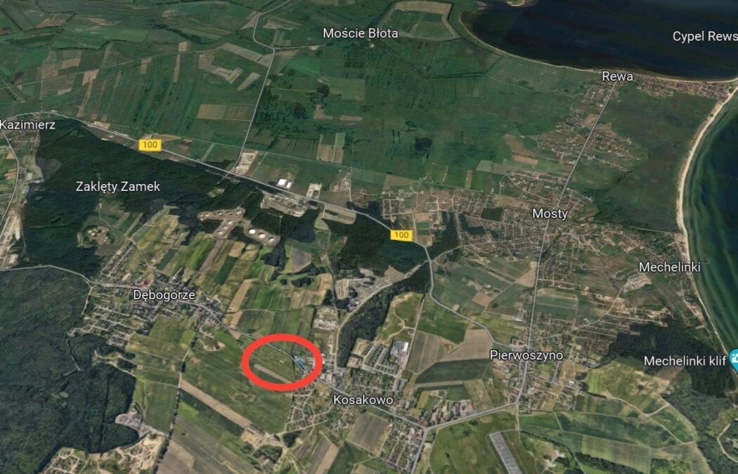 1 hektar (2 działki) w Dębogórzu gm. Kosakowo