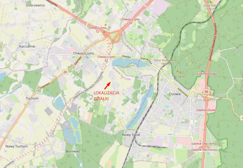 Działka budowlana w Chwaszczynie pod duży dom!