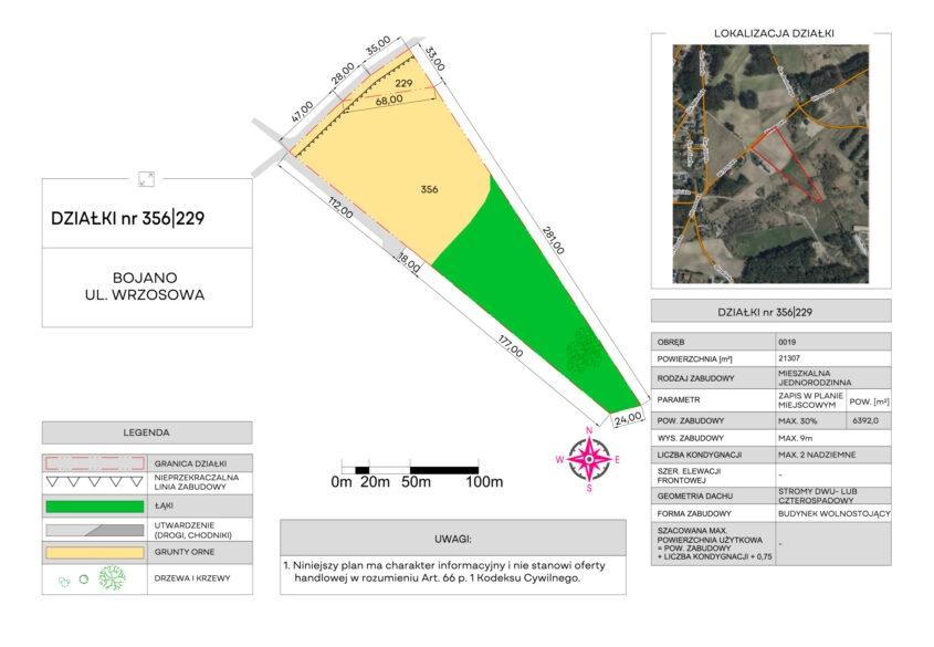 Duża działka pod korzystną inwestycję
