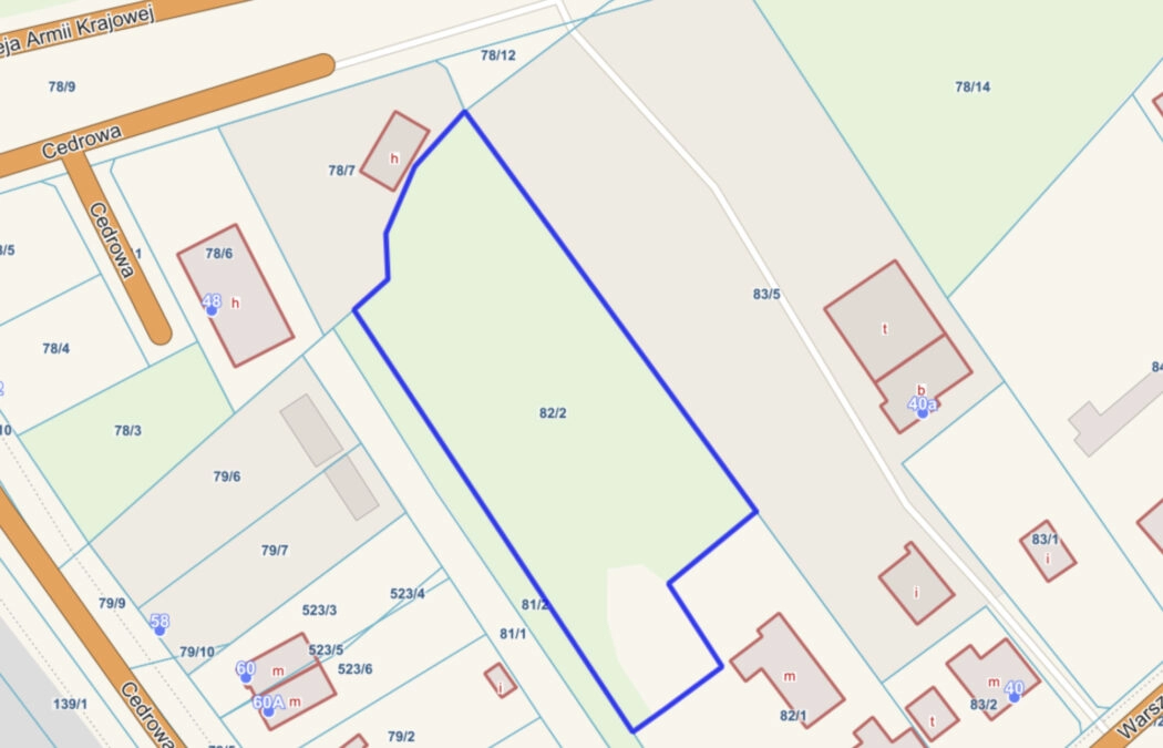 Działka Ujescisko mieszkaniowo usługowa