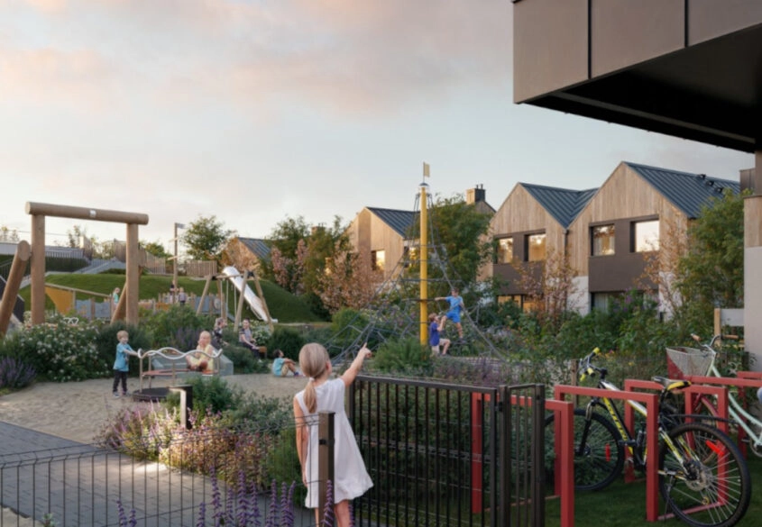 Osiedle domów z budynkiem rekreacji wspólnej. Hit!