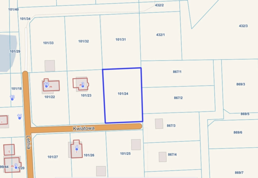 Działka 1123 m2 Grabowo Kościerskie