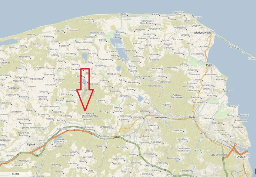 Działki z WZ 1,6 ha, Świetlino k. Lęborka, przy S6