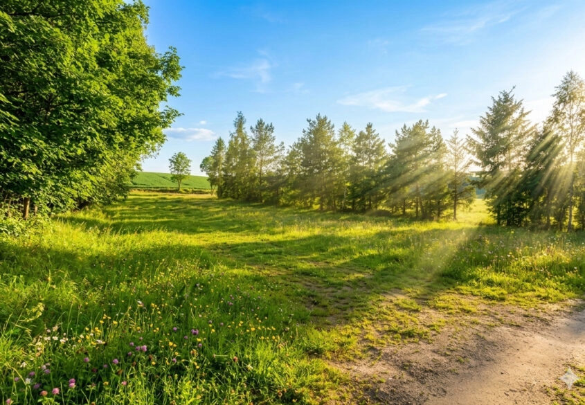 Działka z linią brzegową jeziora Raduńskiego
