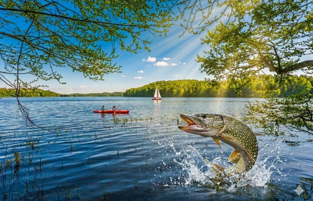 Działka z linią brzegową jeziora Raduńskiego
