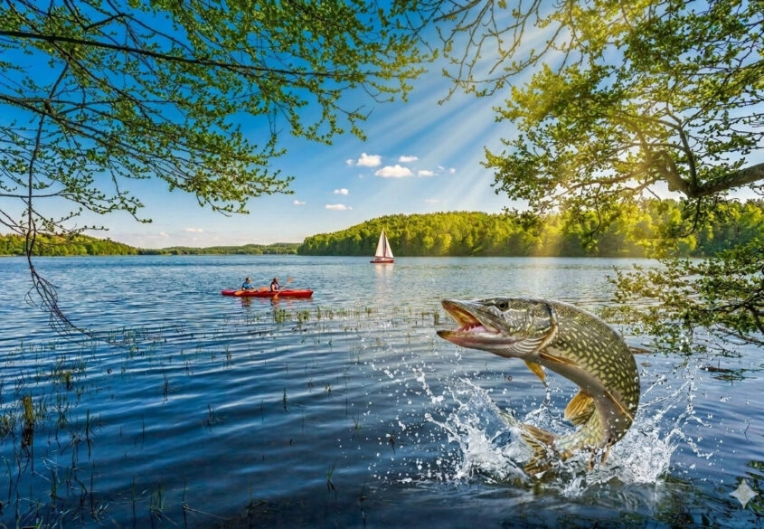 Działka z linią brzegową jeziora Raduńskiego
