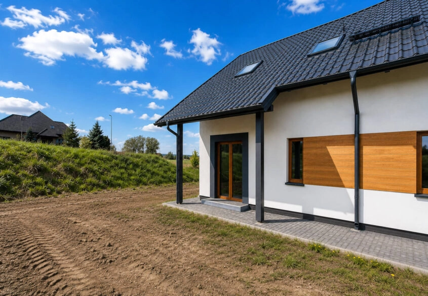 Bliźniak, ogród 85m2, odbiór do  31 sierpnia 26