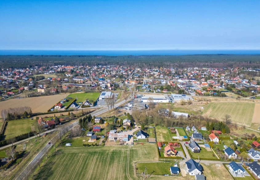 Działka budowlana 1067m2 w Stegnie, prąd woda