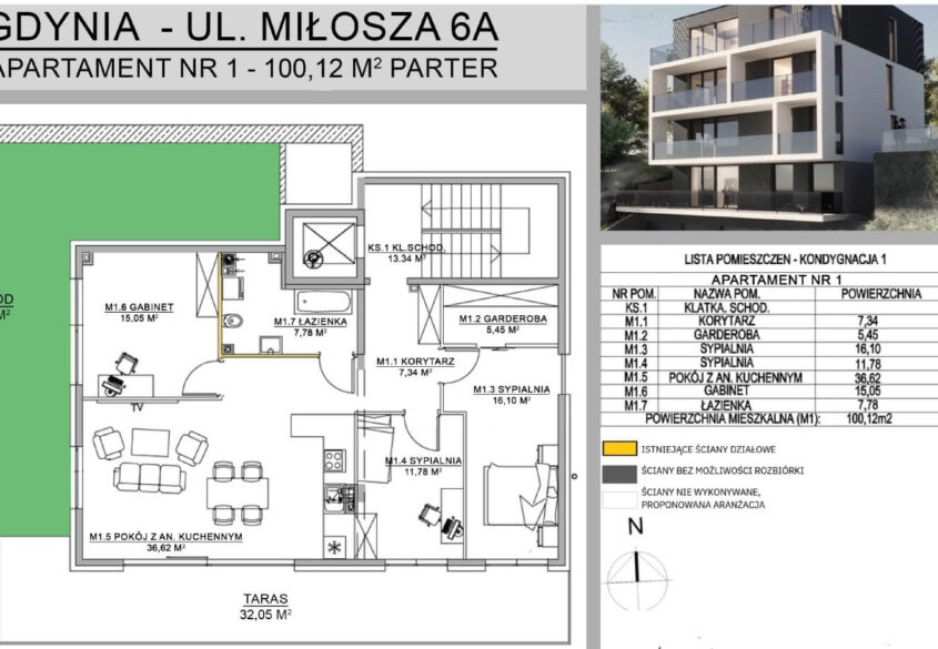 Apartament 4 pok z ogródkiem i tarasem