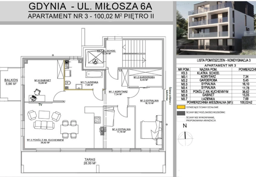 Apartament 100m2 z Tarasem 26m2, odbiór XII/26