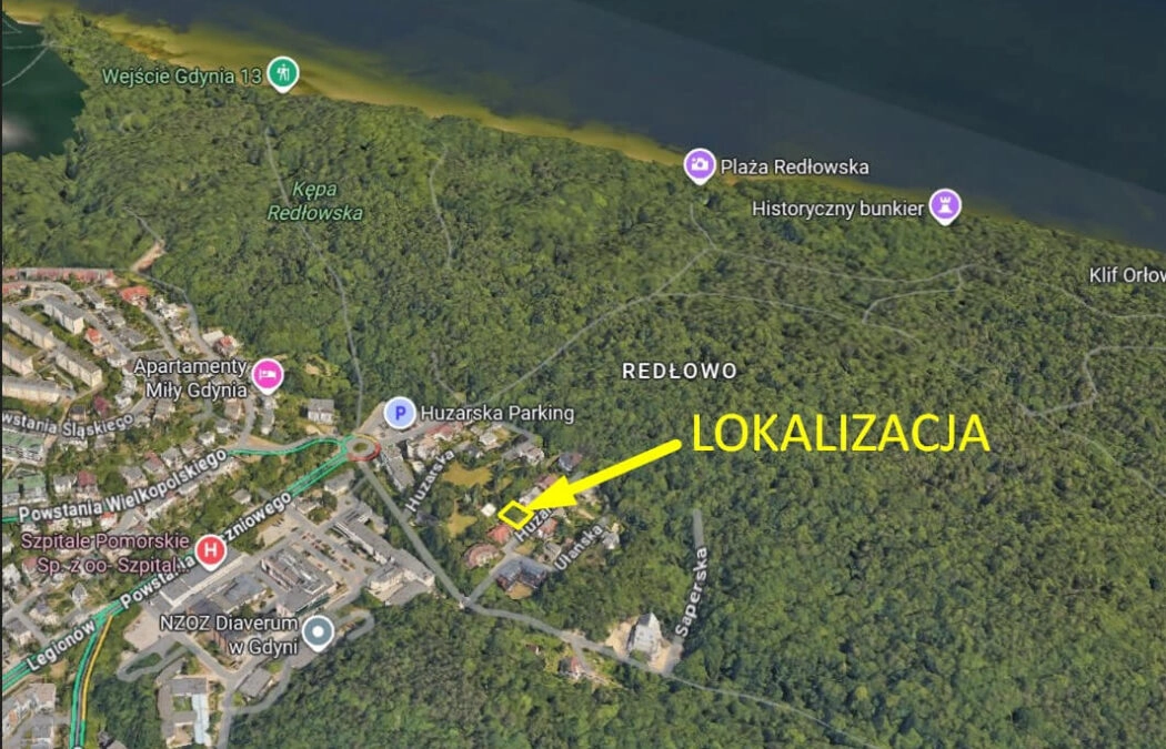 Działka budowlana obok Kępy Redłowskiej