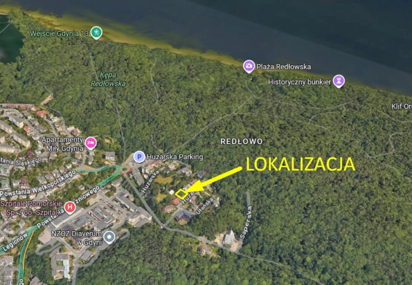 Działka budowlana obok Kępy Redłowskiej