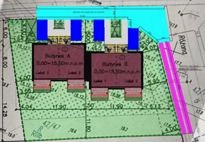Dom bliźniak, ogród 130m2 - narożny