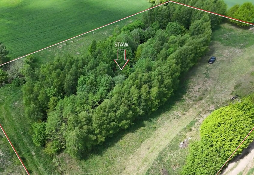 Działka ze stawem oraz Warunkami Zabudowy domu