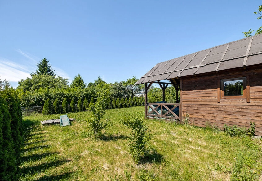 Nowy domek | Działka ROD 554 m² | 2,5 km od plaży