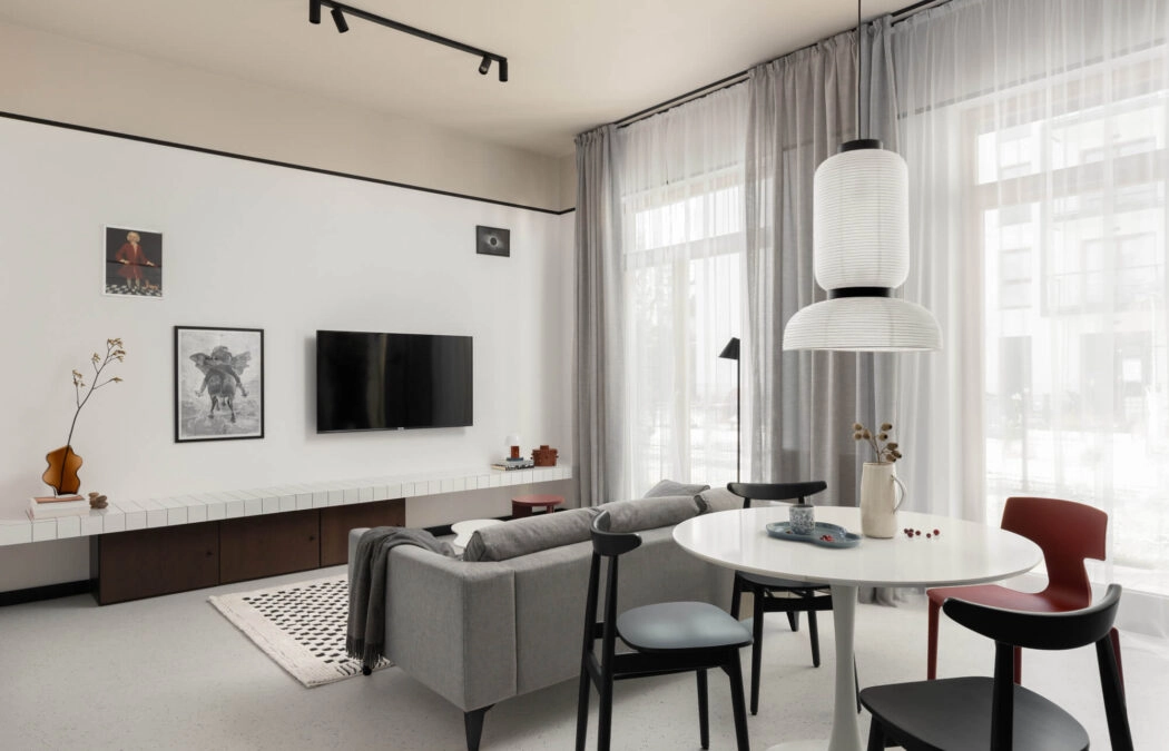 Designerskie mieszkanie z ogrókiem i halą garażową