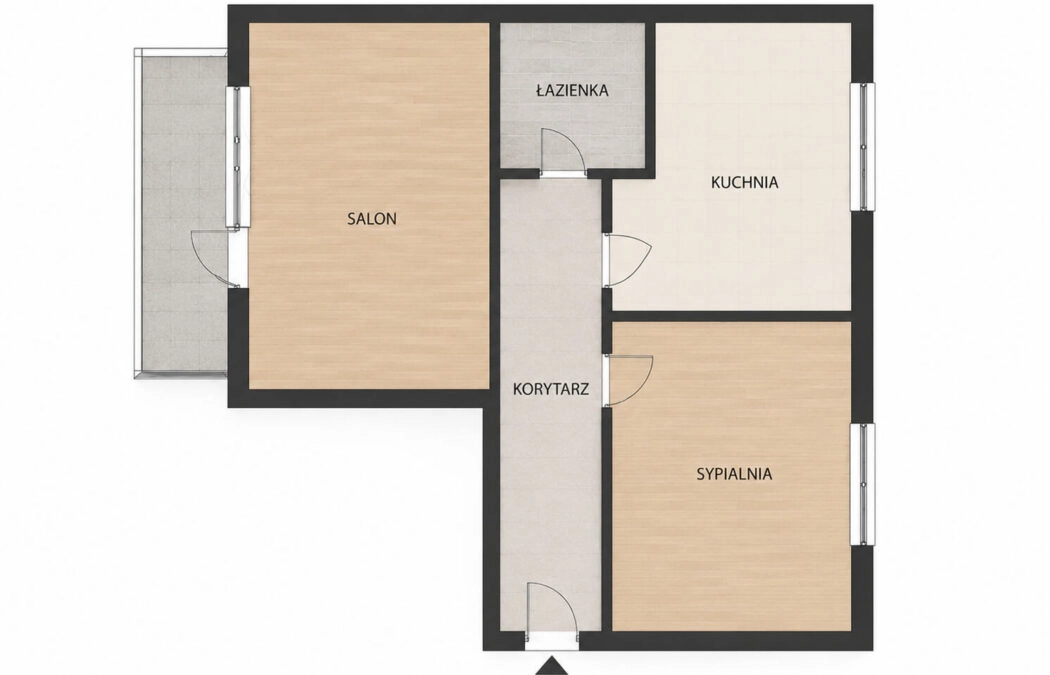 2 pokoje 28,9m²  z dużym tarasem | Ujeścisko