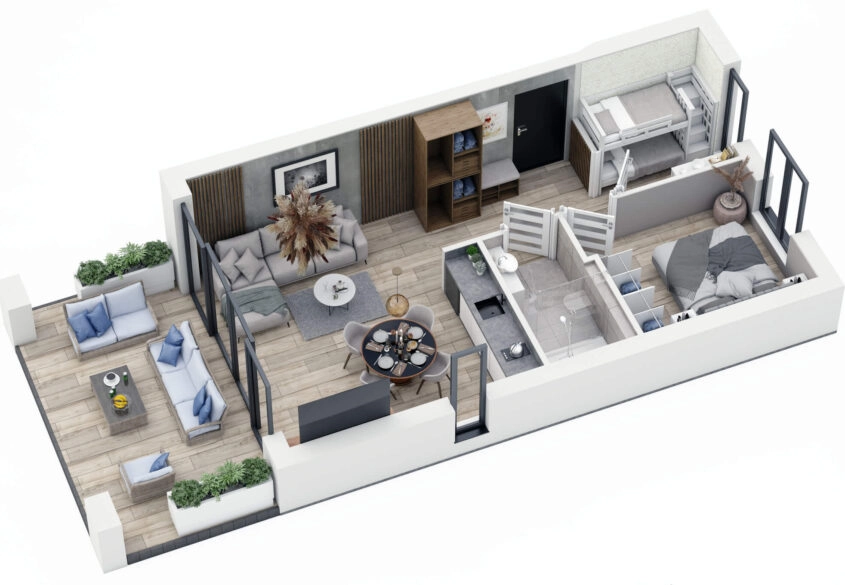 Kameralny apartament premium 45,46 m2 z tarasem!