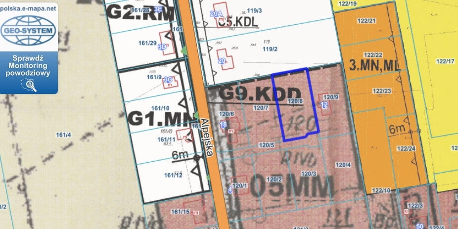 Działka Mieszkaniowo - Usł. UL. Alpejska, Perlino
