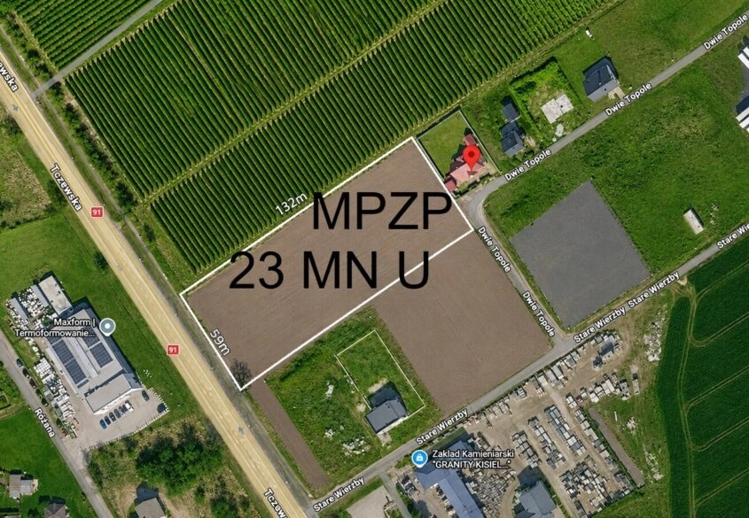 Działka w Kolniku z MPZP, MN/U przy ul. Tczewskiej