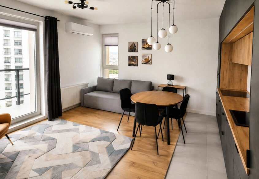 Eleganckie mieszkanie-duży balkon10 minut do morza