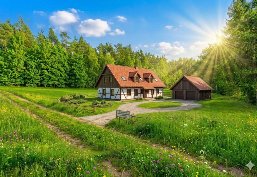 Działka z linią brzegową jeziora Raduńskiego