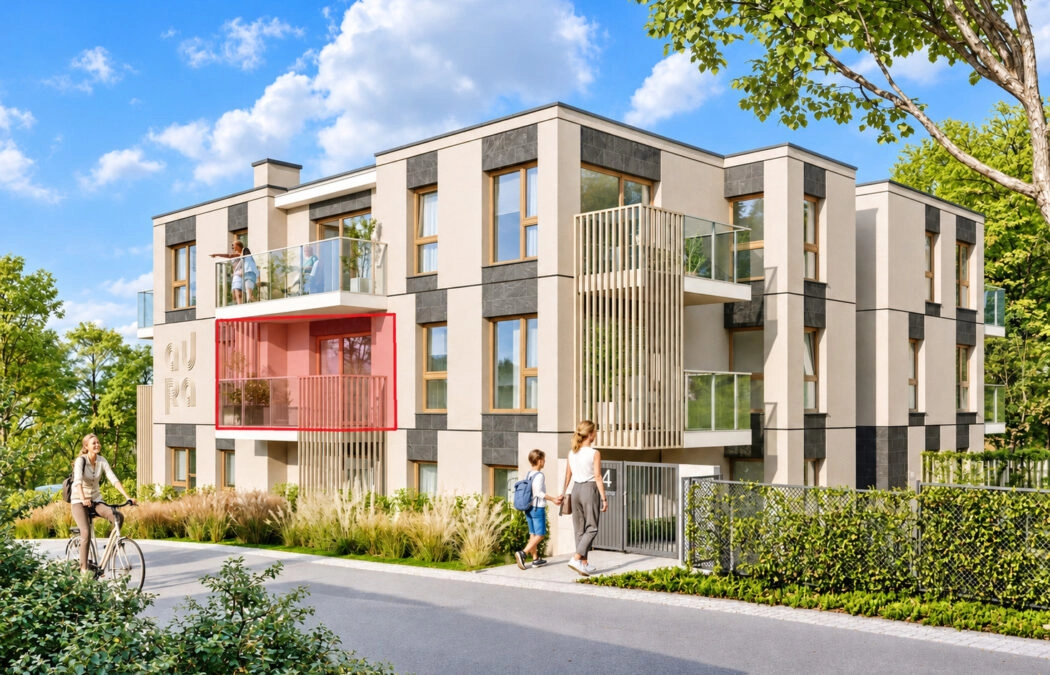 Mieszkanie 1 pokojowe z balkonem 8m2, piętro 1, M7
