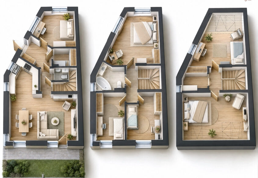 Dom skrajny 7 pokojowy pow. 150m2, ogród 151m2
