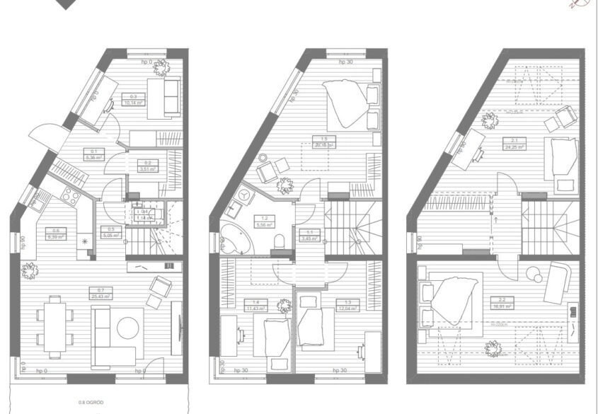 Dom skrajny 7 pokojowy pow. 150m2, ogród 151m2