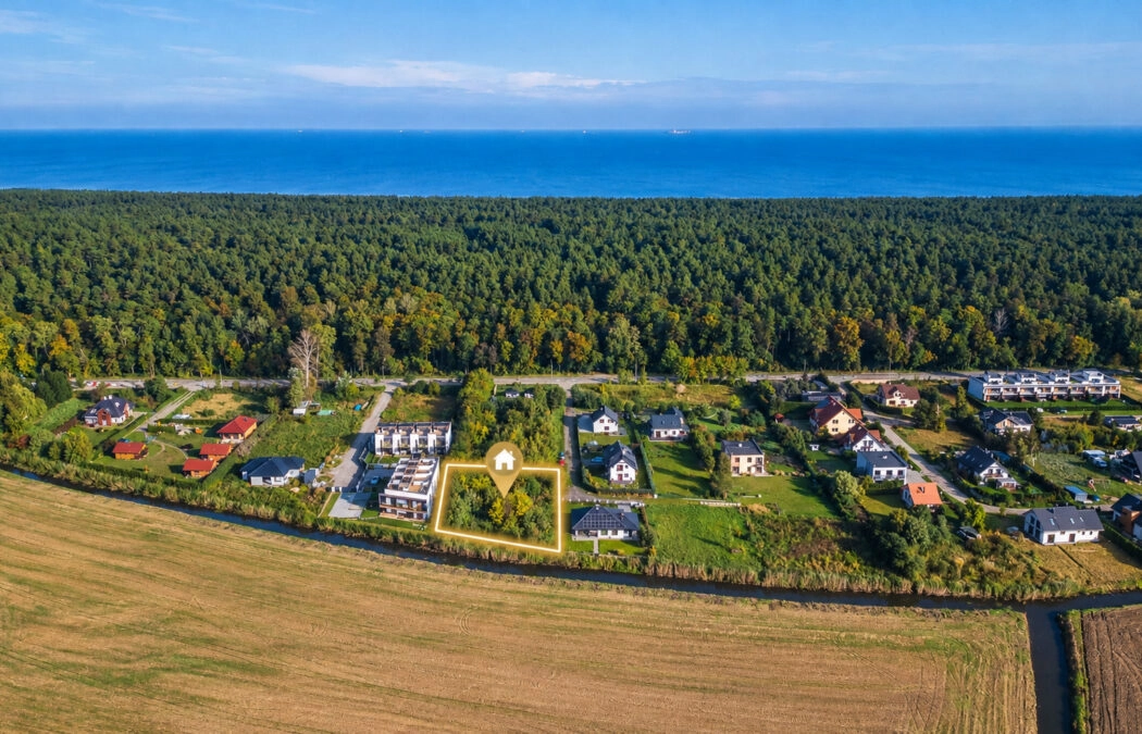 Działka inwestycyjna 1 419 m² | MPZP | Sobieszewo