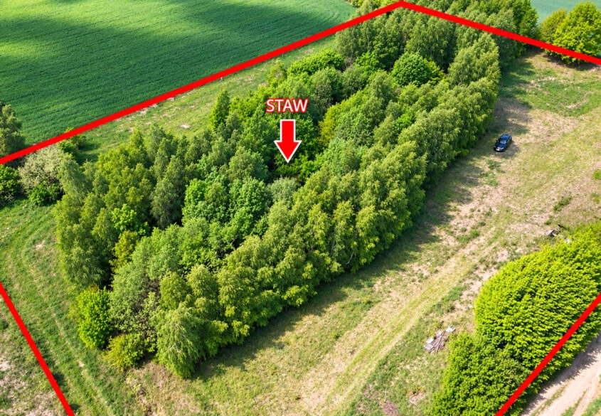 Działka mieszkaniowa z WZ oraz małym stawem