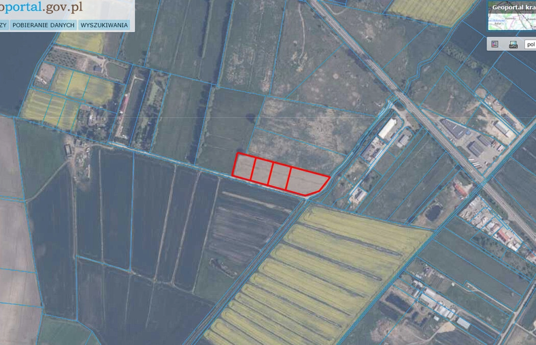 4 Działki pod składy/magazyny. Od 3000m2 do 5665m2