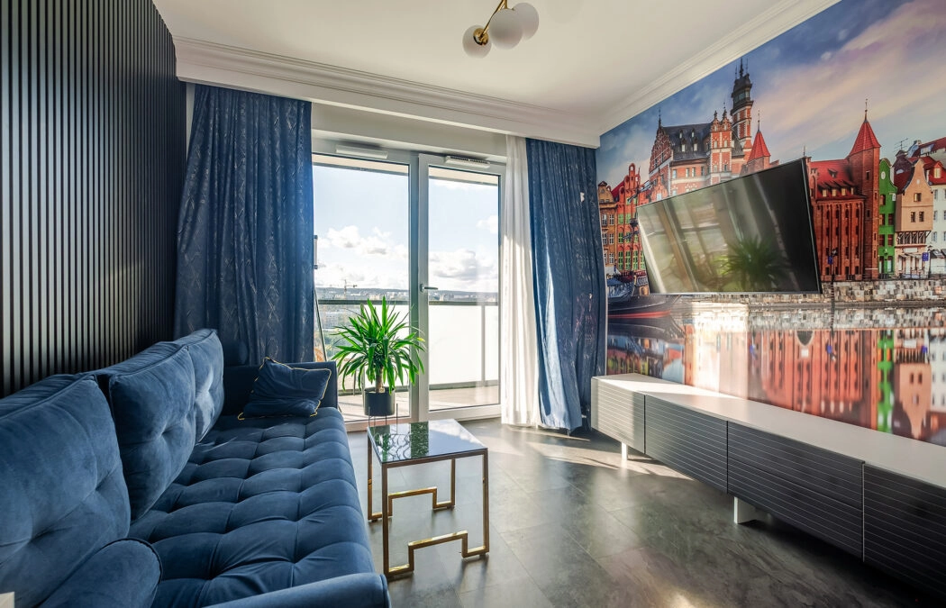 Panorama na Gdańsk i morze| Msc parkingowe |Loggia