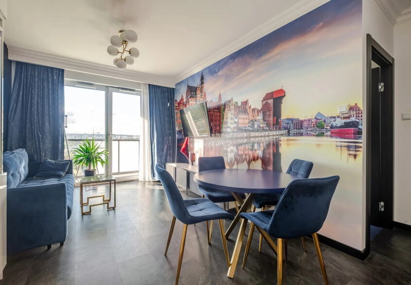 Panorama na Gdańsk i morze| Msc parkingowe |Loggia