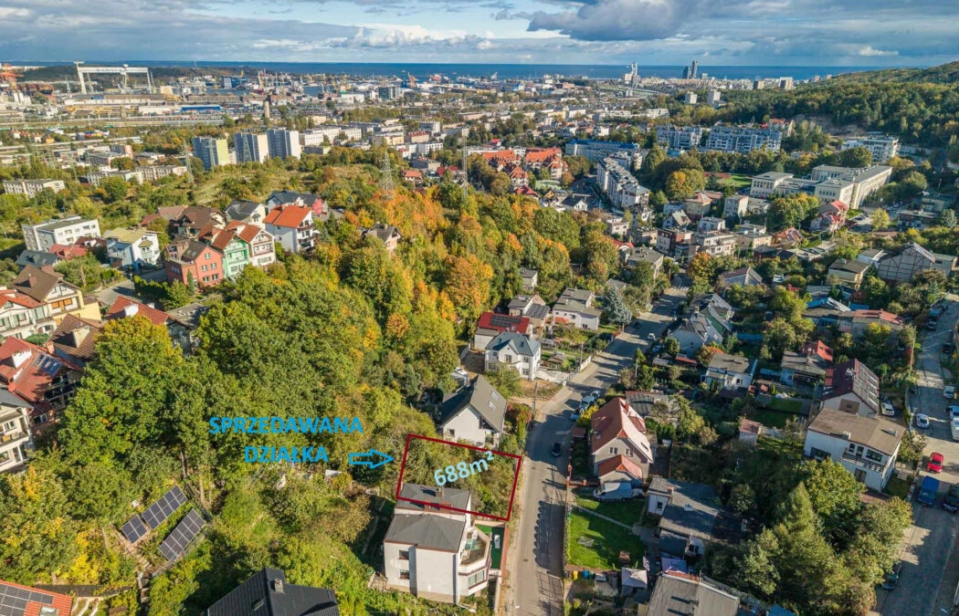 Działka budowlana 688 m² Gdynia Leszczynki