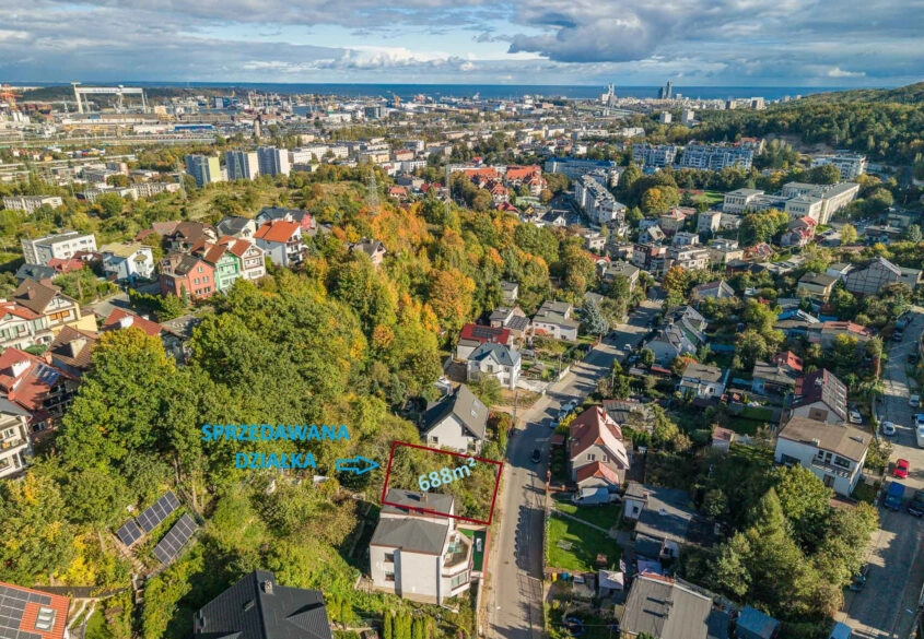 Działka budowlana 688 m² Gdynia Leszczynki