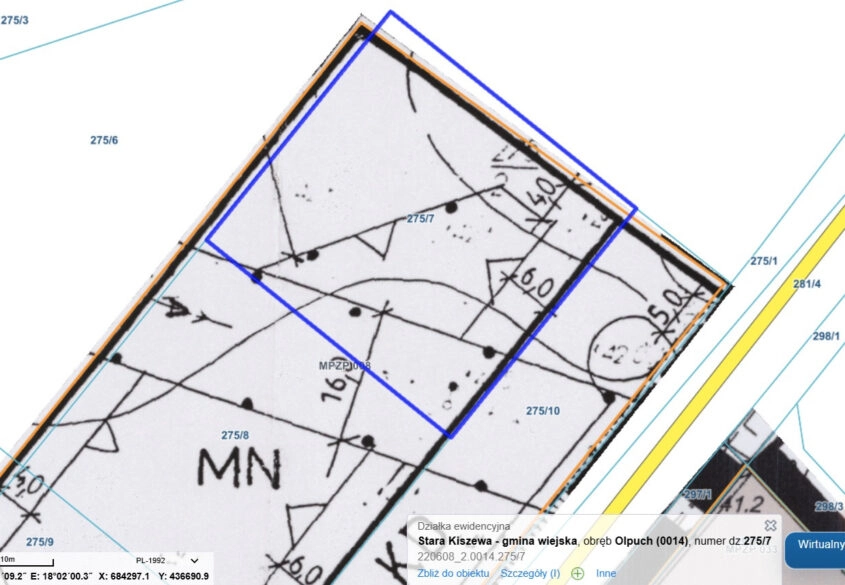 Działka mieszkaniowa z MPZP pow 1214m2