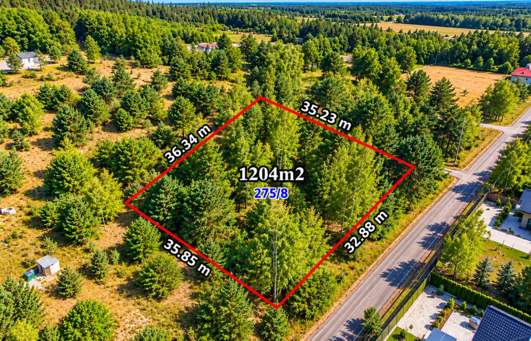 Działka mieszkaniowa z MPZP pow 1204m2