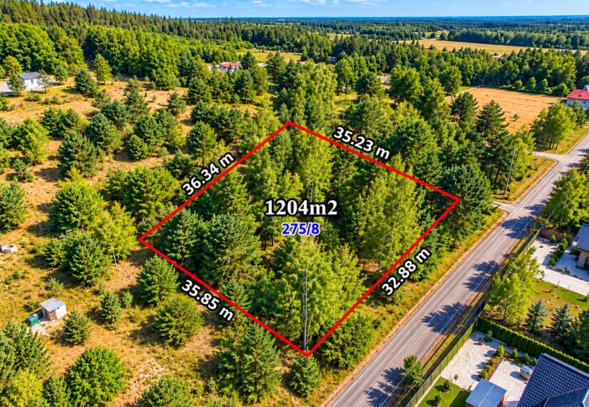 Działka mieszkaniowa z MPZP pow 1204m2